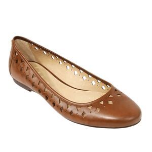 MICHAEL KORS Sunny Leather Cutout Ballet Flats Size 6M